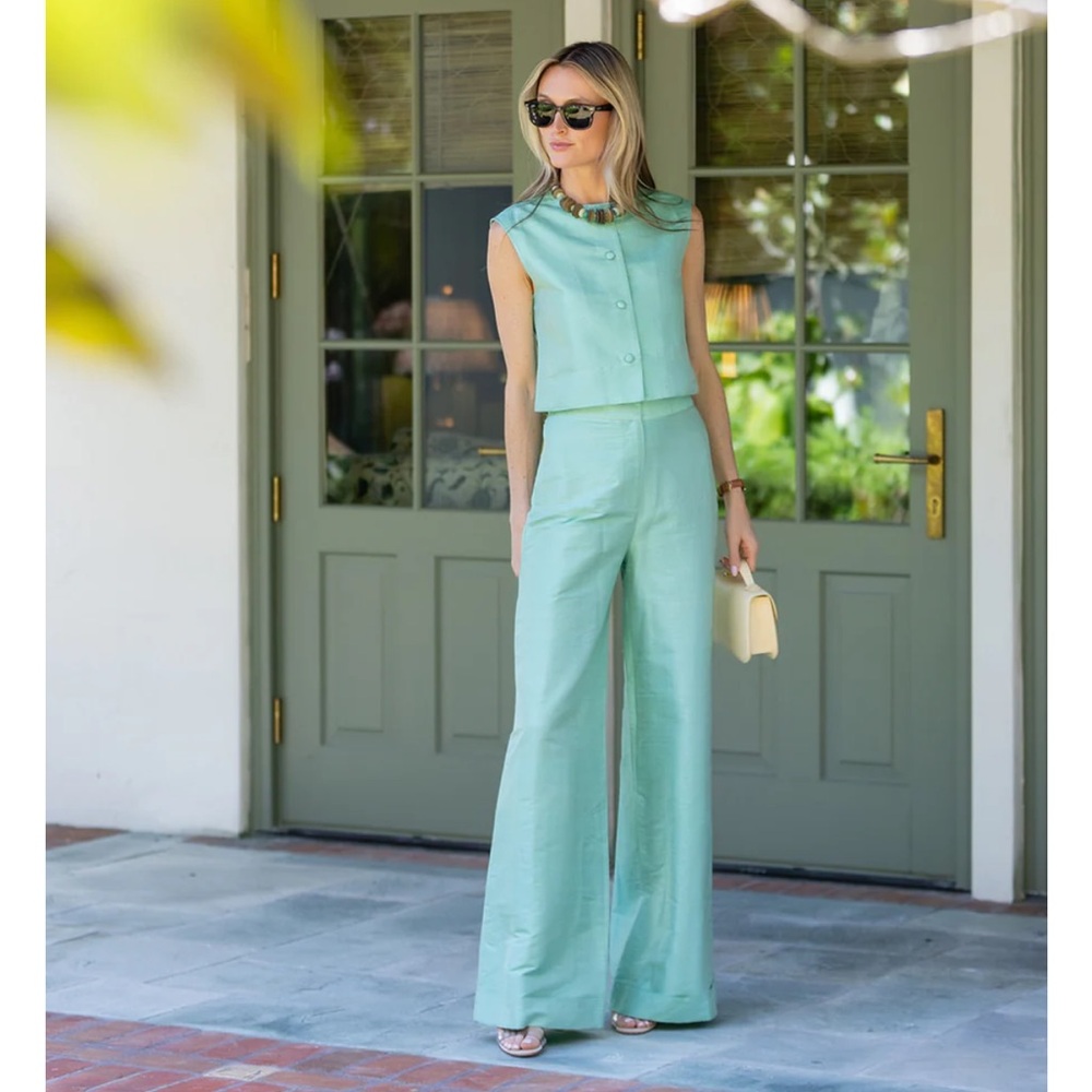Elegant Mint Women's Two-Piece Set